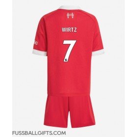 Liverpool Florian Wirtz #7 Fußballbekleidung Heimtrikot Kinder 2025-26 Kurzarm (+ kurze hosen)